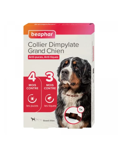 

Collar Dimpylate Antiparasitario Antipulgas y Garrapatas para Perros Grandes - Eficacia Inmediata y Duradera 4 Meses