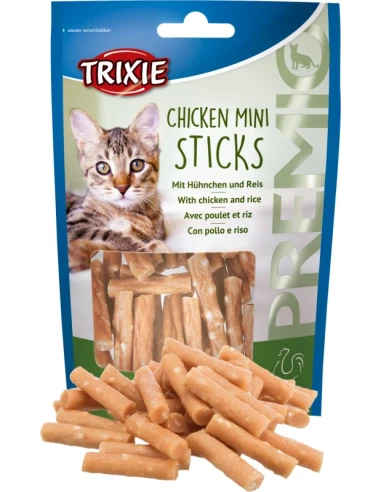Premio Mini Sticks, poulet / riz Friandise pour chat