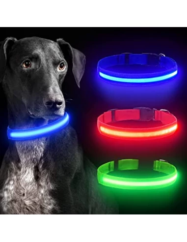 Collare LED per cane ricaricabile USB
