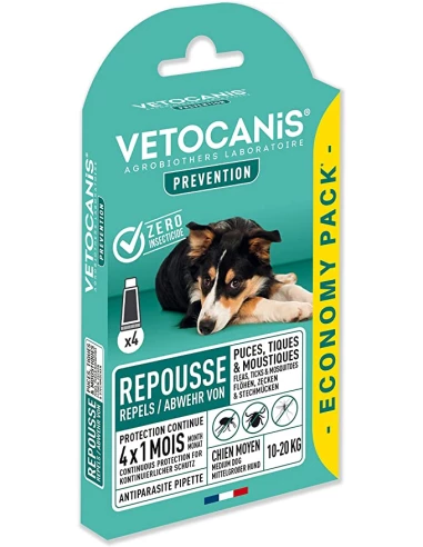 Vétocanis - 4 Pipettes  Antiparasitaire pour chien