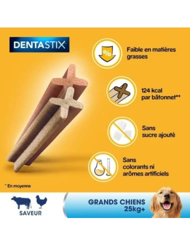 

Dentastix Bâtonnets à Mâcher für große Hunde - Leckereien für die Hygiene x56