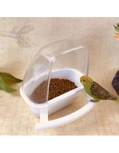 

Caja de alimentación de plástico para pájaros.