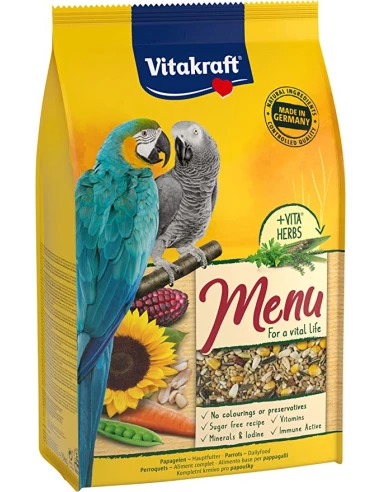 VITAKRAFT Menu Perroquets Alimentation Premium pour Oiseau - Sachet fraîcheur de 3 kg
